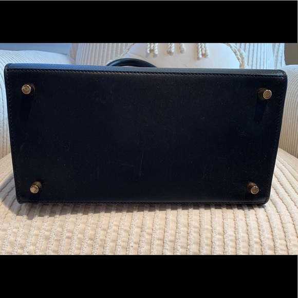 MEZZI “COSIMA” Black Leather Tote - Picture 5 of 8